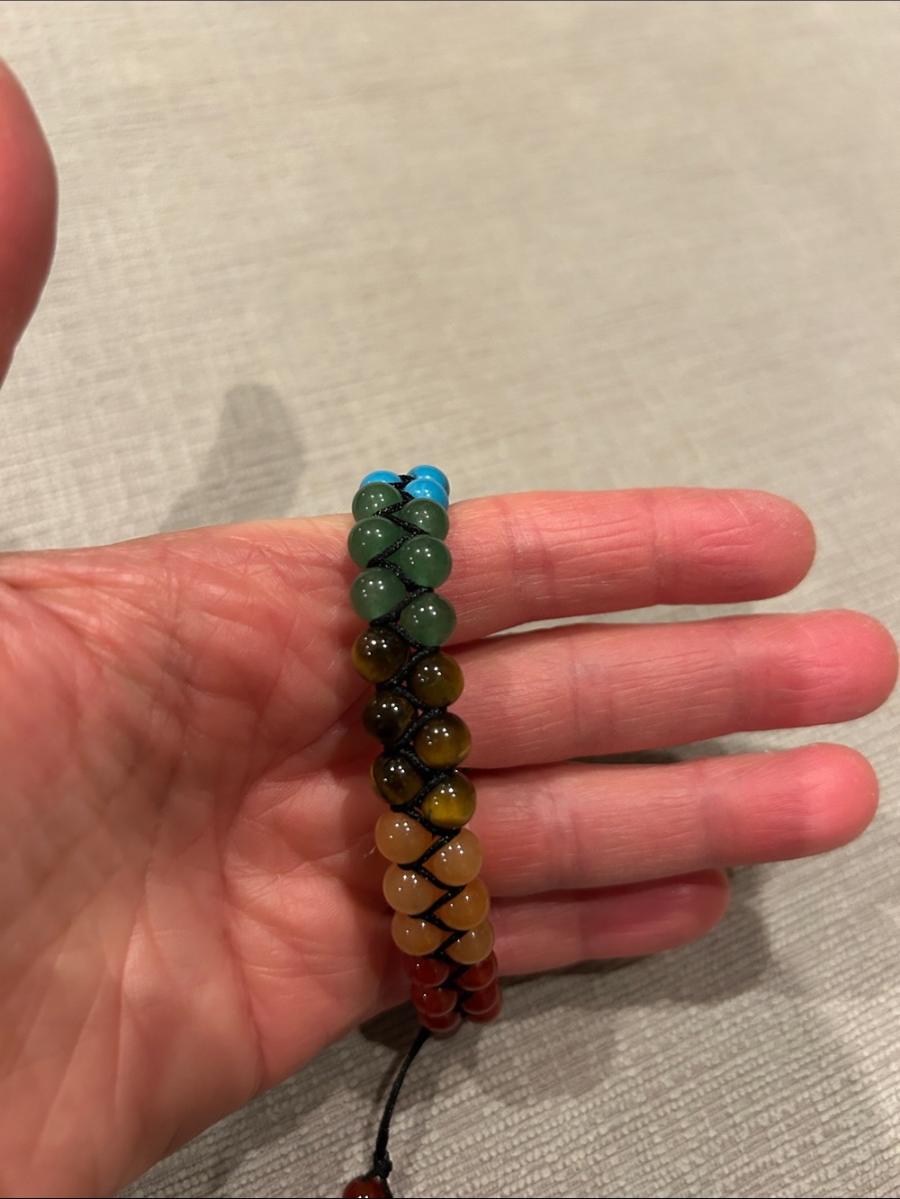 Multicolor stone Beaded Chakra Bracelet - Adjustable Women's Jewelry image 4